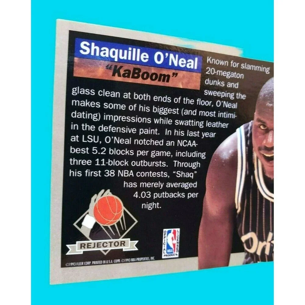 1992-93 Fleer Ultra Shaquille O'Neal Rejector Rookie Card #4 Shaq Orlando Magic